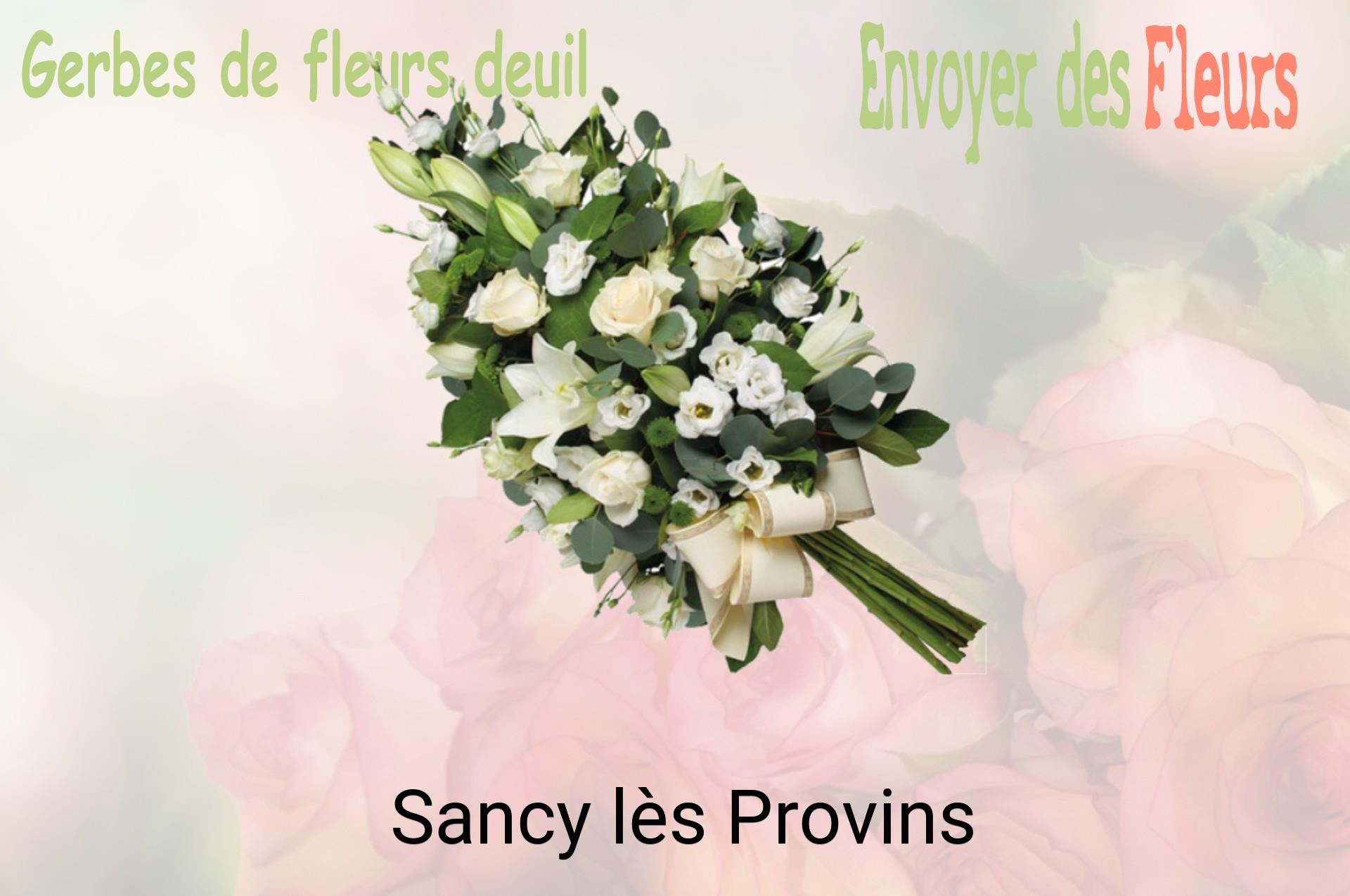 Gerbe de fleurs de deuil livrée à Sancy-lès-Provins